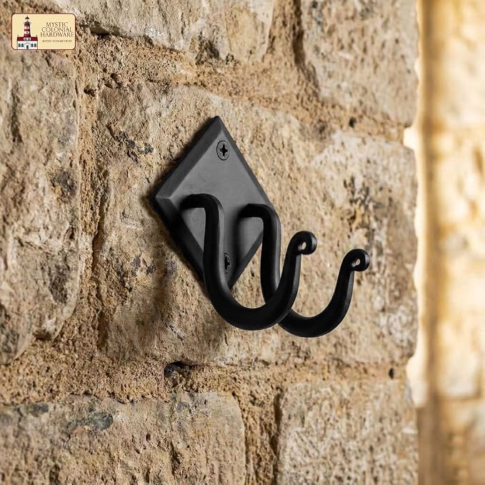 Mystic Colonial Rustic Hand Forged Iron Wall Hook - Image 4