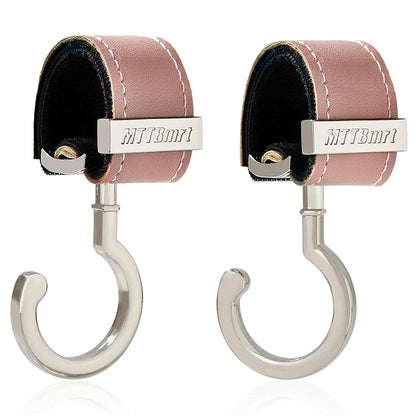 2 Pack Stroller Hooks, Strong Synthetic Leather Hook-and-Loop by MTTBmrt