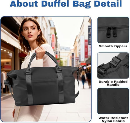Weekender Duffel Bags for Women， Travel Totes Bag for Airplane Essentials - Image 6