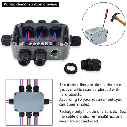 NineLeaf Outdoor Junction Box IP66 Waterproof Electrical Enclosure - Image 6