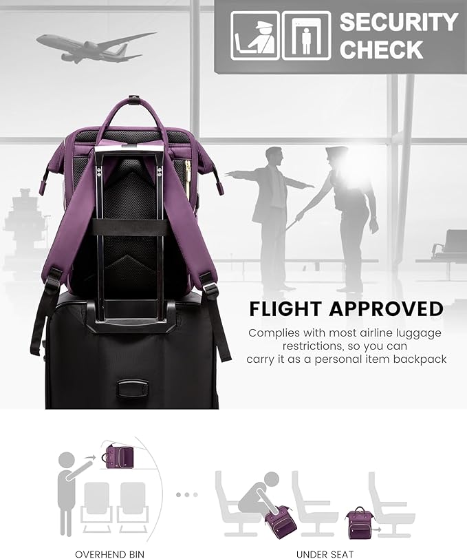LOVEVOOK Laptop Backpack Women, 15.6 Inch Backpack - Image 7