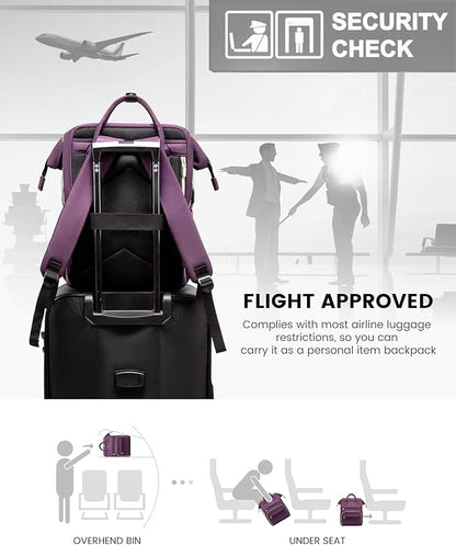 LOVEVOOK Laptop Backpack Women, 15.6 Inch Backpack - Image 7