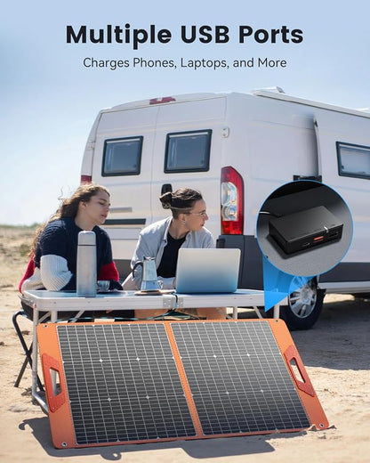 100W Portable Solar Panel for Power Station, 19.8V Foldable Solar Charger - Image 5