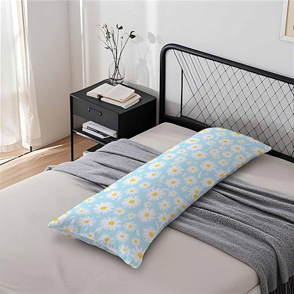 Daisy Body Pillows Covers for Adults, Blossom Daisy Large Body Pillow Covers - Image 7