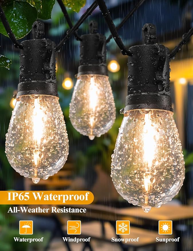 Brightever LED Outdoor String Lights, 75FT Patio Lights - Image 5