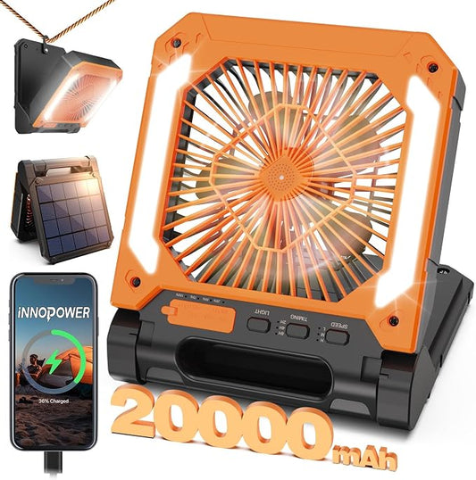 20000mAh Portable Fan Rechargeable by INNOPWOER