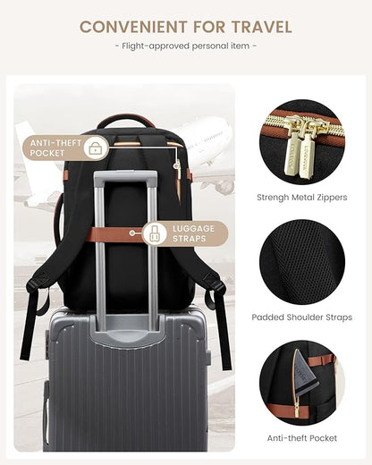 LOVEVOOK 40L Travel Backpack Carry on Flight Approved, Personal Item Bag - Image 7