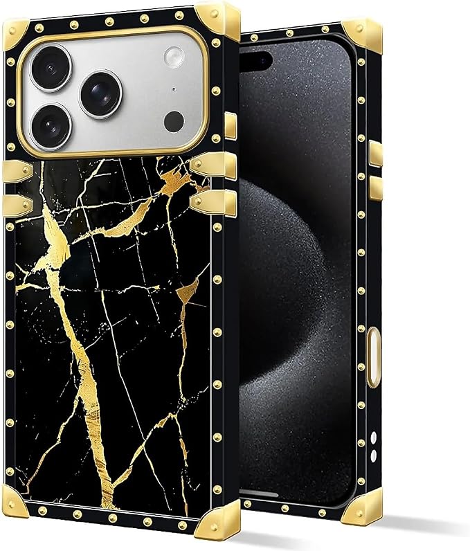 for iPhone 17 Pro Case Luxury Golden Decoration - Image 2