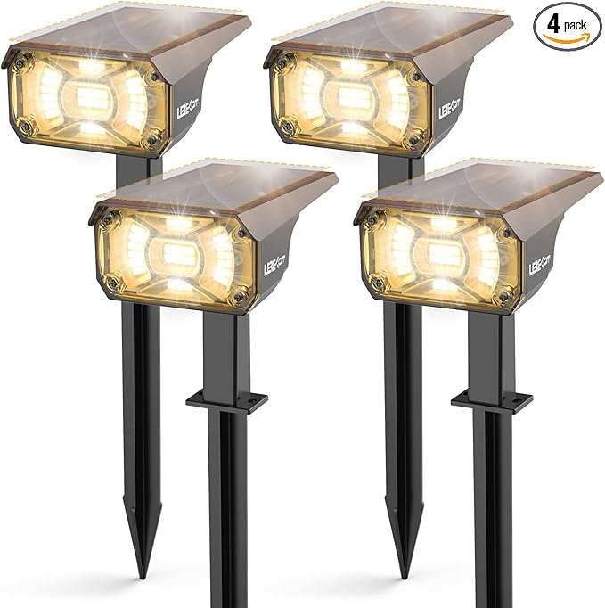 LEREKAM Solar Spot Lights Outdoor Landscape Lights, 40 LEDs Solar Landscape by LEREKAM