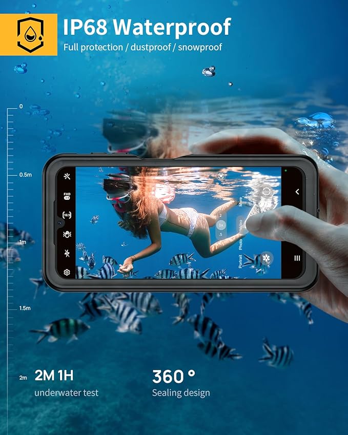Lanhiem for Samsung Galaxy A26 Phone Case, IP68 Waterproof Dustproof, Built-in - Image 2
