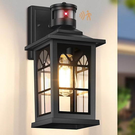 Motion Sensor Outdoor Light Fixture, Dusk to Dawn Porch Light Outdoor Wall by BringYouBrightFuture