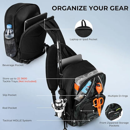 KastKing Karryall Sling Tackle Bag–Fishing Sling Pack, Fishing Backpack - Image 3