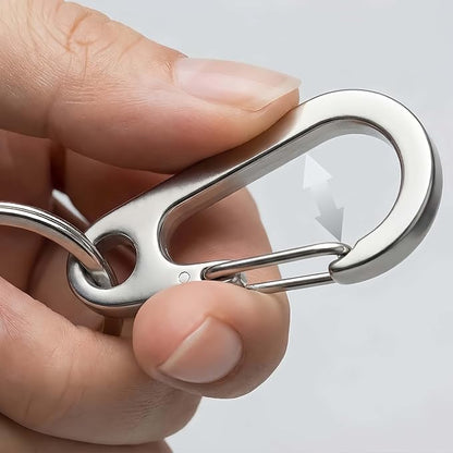 Stainless Steel Carabiner Keychain, Quick Release Heavy Duty Key Clip - Image 7