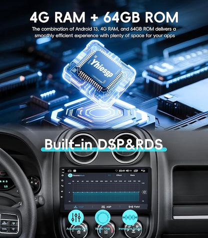 4G+64GB Android 13 Car Radio Stereo - Image 6
