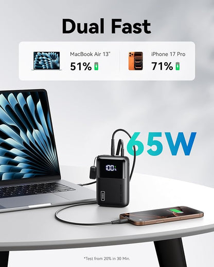 INIU 20000mAh Laptop Power Bank, Ultra Compact 65W PD Dual Fast Charging - Image 2