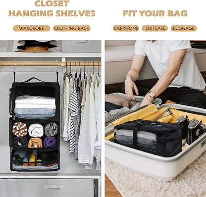 Surblue Hanging Shelves Travel Storage Bag Compression Packing Cube - Image 2