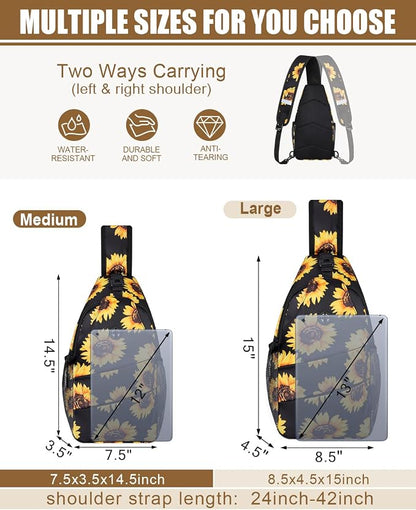 Pritent Crossbody Bags for Women Men Trendy Sling Bag Backpack Casual Chest Bag - Image 2