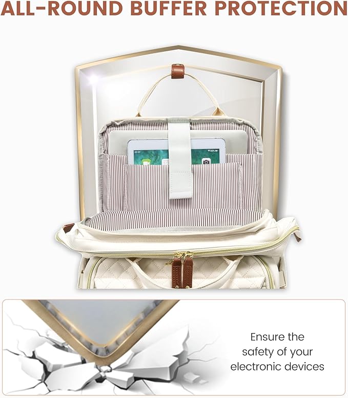 LOVEVOOK Laptop Backpack for Women, 15.6'' Waterproof Nurse Bag Teacher Work - Image 6