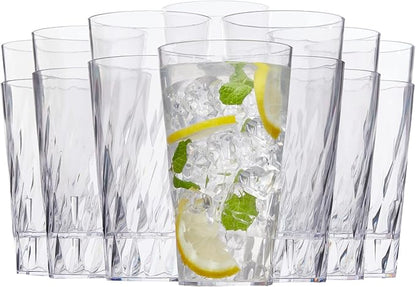 US Acrylic Palmetto 20 ounce Plastic Stackable Water Tumblers in Clear by USAcrylic