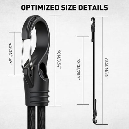 8-Piece 36-inch Adjustable Bungee Cords - Image 2