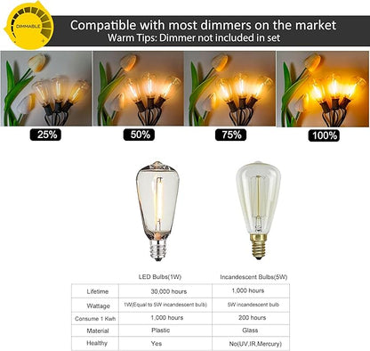 DAMAING Outdoor String Lights LED 100 FT Patio String Lights, 52 ST38 - Image 4