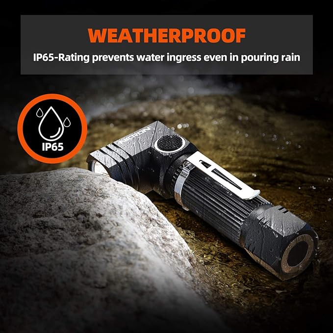 NICRON Flashlight, N7 600 Lumens Tactical Flashlight 2 Pack, 90 Degree Ip65 - Image 5