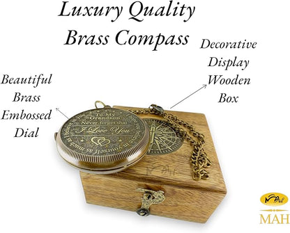 Brass Compass Gift to My Son Never Forget I Love You, Sentimental Keepsake from - Image 8