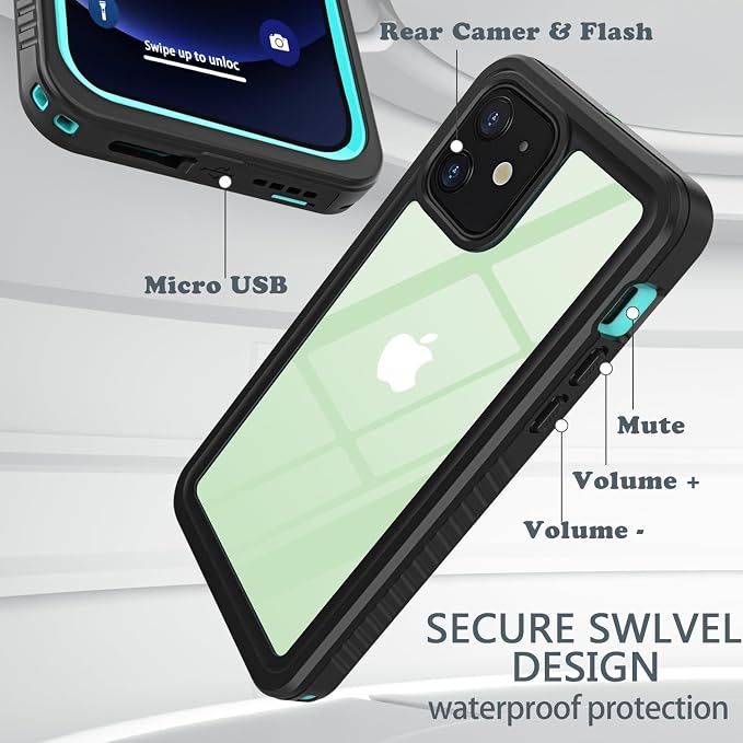 Diverbox for iPhone 12 Waterproof Case, Waterproof Shockproof Dustproof IP68 - Image 4