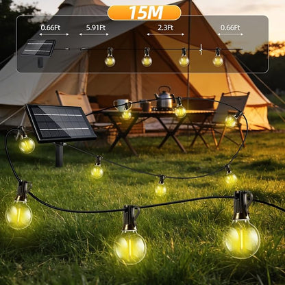 50FT Solar Lights Outdoor Waterproof: G40 15M Shatterproof Bulbs Patio Lights - Image 7
