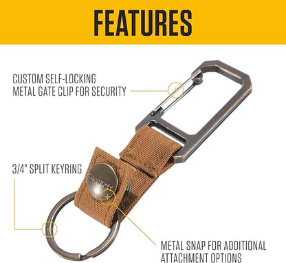 Carhartt Unisex Adult Durable Metal Key Keeper, Belt Loop Key Ring Holder - Image 2