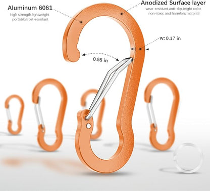 sprookber 2" Small Carabiner Clip, D Ring Caribeener, Spring Snap Hook - Image 4