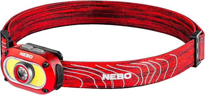 NEBO MYCRO 550+ Rechargeable Headlamp | 550 Lumens, 7 Light Modes, Water by NEBO