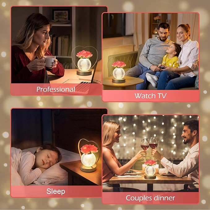 AMWGIMI Rose Flower Lamp, Birthday Gifts - Image 6
