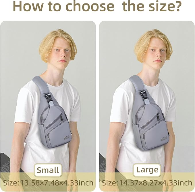 AMJ Crossbody Sling Bag Men Women, Casual Shoulder Backpack, Chest Daypack - Image 6