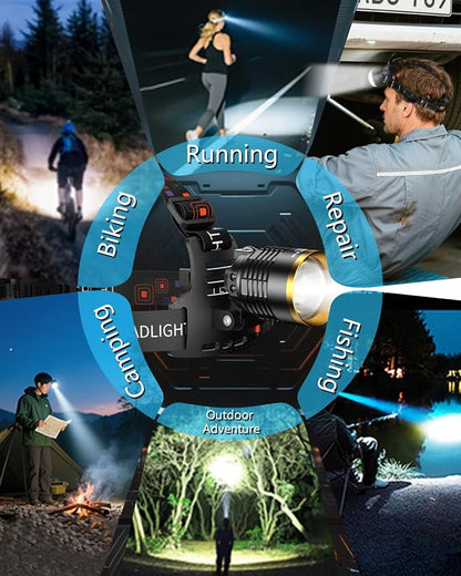 SKYFIRE Rechargeable Headlamp Motion Sensor, LED Super Bright Head lamp - Image 7