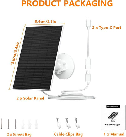 Zivif 2W Solar Panel for Security Cameras, Solar Charger - Image 7