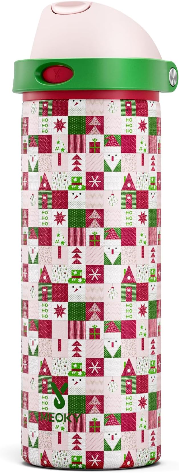 24 oz Insulated Water Bottle for Christmas: Meoky Stainless Steel Xmas Water by MEOKY