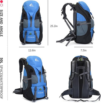 Bseash 50L Hiking Backpack, Water Resistant Lightweight Outdoor Sport Daypack - Image 2