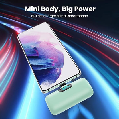 Mini Portable Charger 5000mAh Power Bank, 3A PD USB C Cell Phone Portable Power - Image 3
