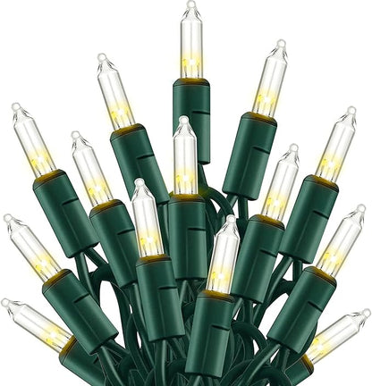 TW SHINE Warm White Christmas Lights Outdoor, 20FT 100 Count Incandescent by TWSHINE