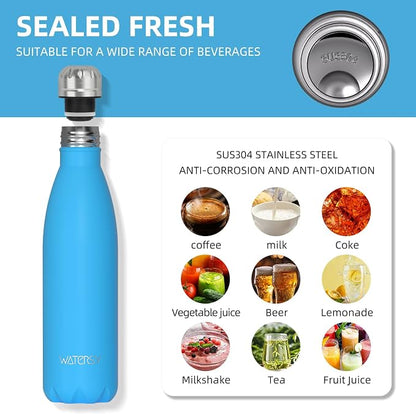 WATERSY Stainless Steel water bottles, 17oz/500ml Insulated Water Bottles - Image 8