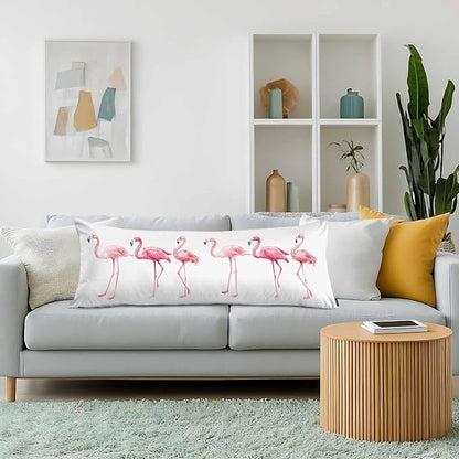 Body Pillowcases with Zipper Flamingo, Cozy Body Pillow Covers Cushion Cover 20 - Image 2