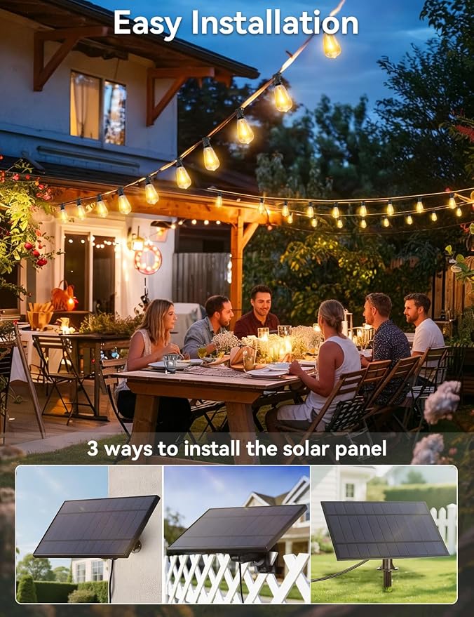 Brightever 120FT Solar String Lights Outdoor Waterproof, Patio Lights Solar - Image 8