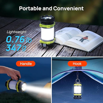 LED Camping Lantern Flashlight Rechargeable, Consciot Portable Torch - Image 5