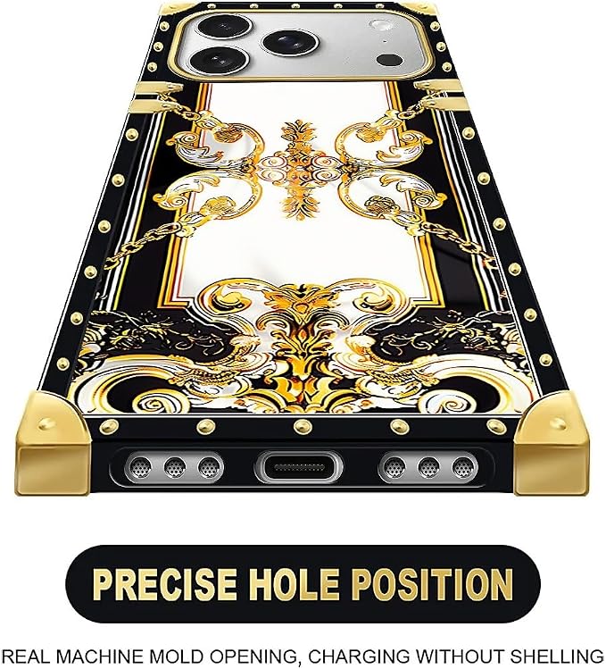 for iPhone 17 Pro Max Case Luxury Golden Decoration - Image 5