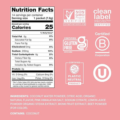 Cure Hydration | Plant-Based Electrolyte Drink Mix | No Added Sugar | FSA-HSA | - Image 2