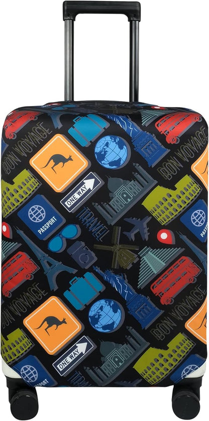 Explore Land Travel Luggage Cover Suitcase Protector Fits 23-26 Inch Case by ExploreLand
