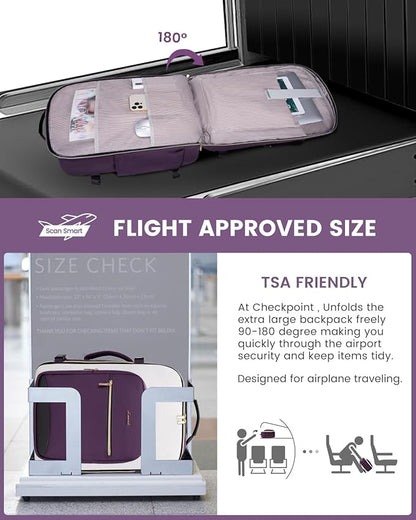 LOVEVOOK 50L Travel Backpack for Women & Men, Airline Approved Carry On Luggage - Image 2