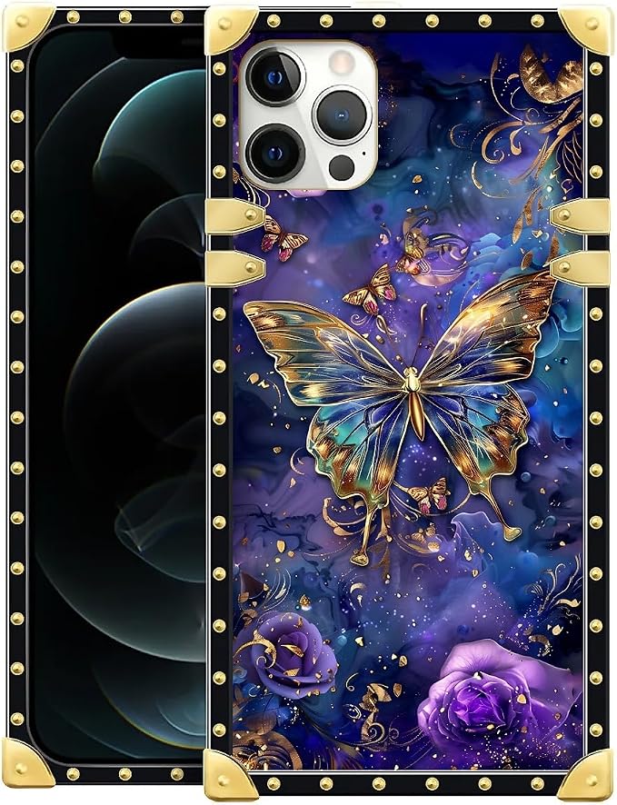 Compatible with iPhone 11 Pro Max Case, Glistening Golden Butterfly Vibrant by Unknown