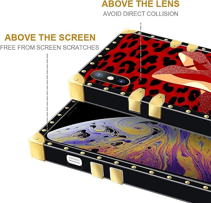 Compatible with iPhone XR Case, Elegant High Heels Luxury Golden Decoration - Image 7
